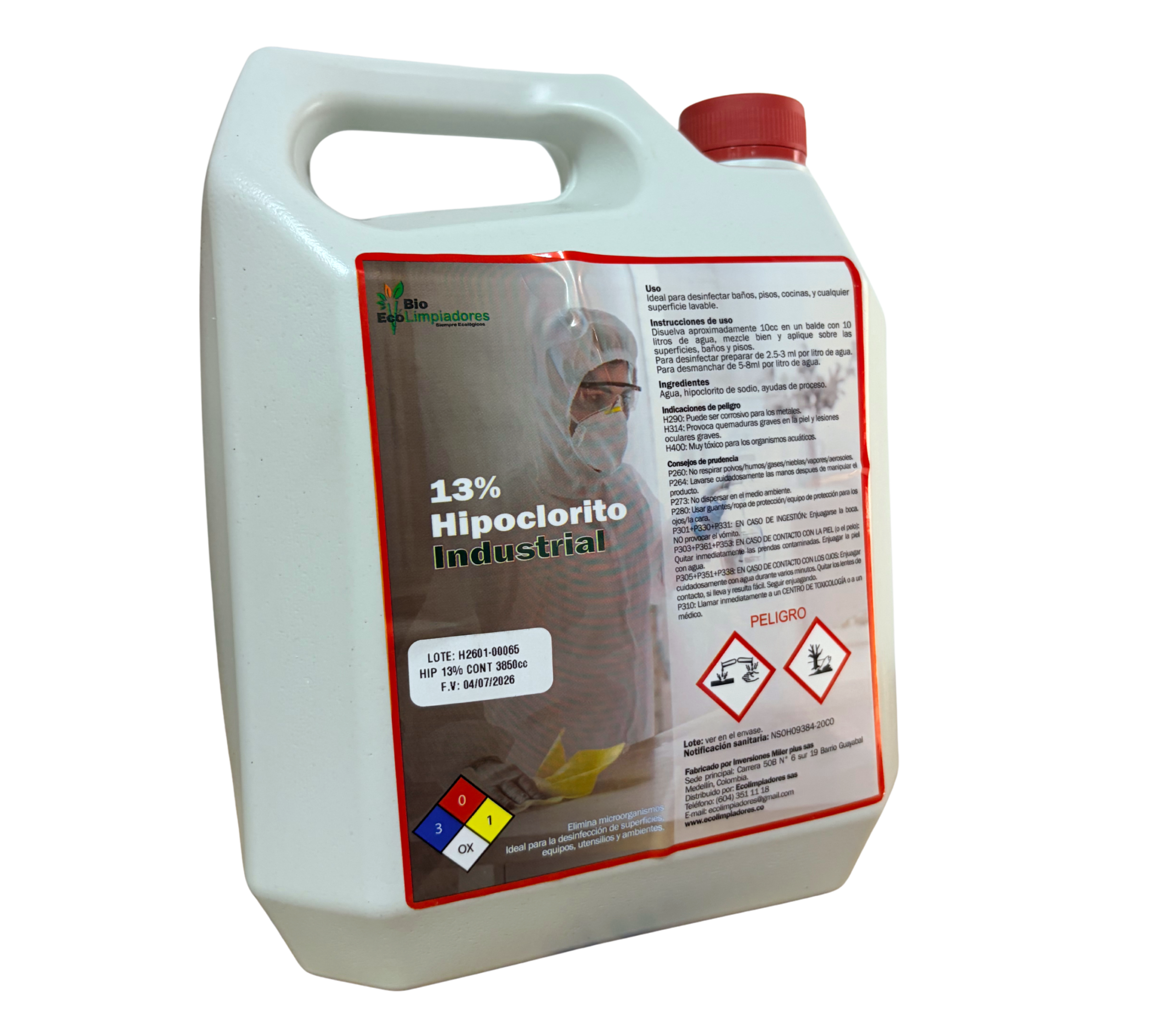 Hipoclorito al 13%: Hipoclorito de sodio al 13% - Imagen 2