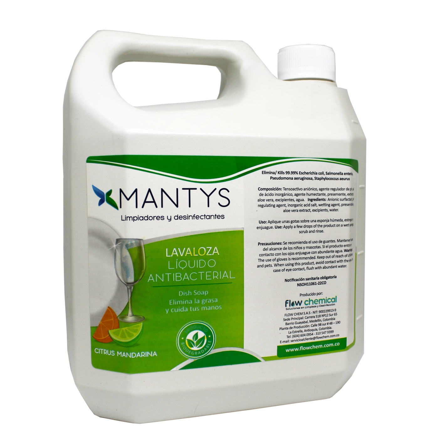 Jabón líquido lavaloza citrus mandarina - Imagen 2