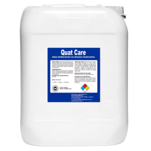 Quatcare: Jabón Antibacterial para manos con amonio cuaternario.